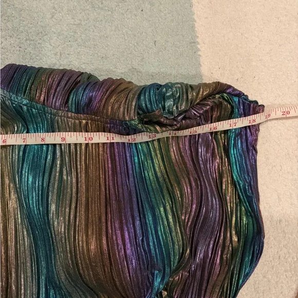 Queen Of Sparkles girls metallic multicolored rainbow hood kids dress large L - Picture 5 of 8